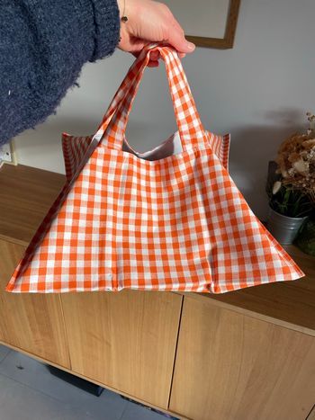 Sac à tarte vichy orange 