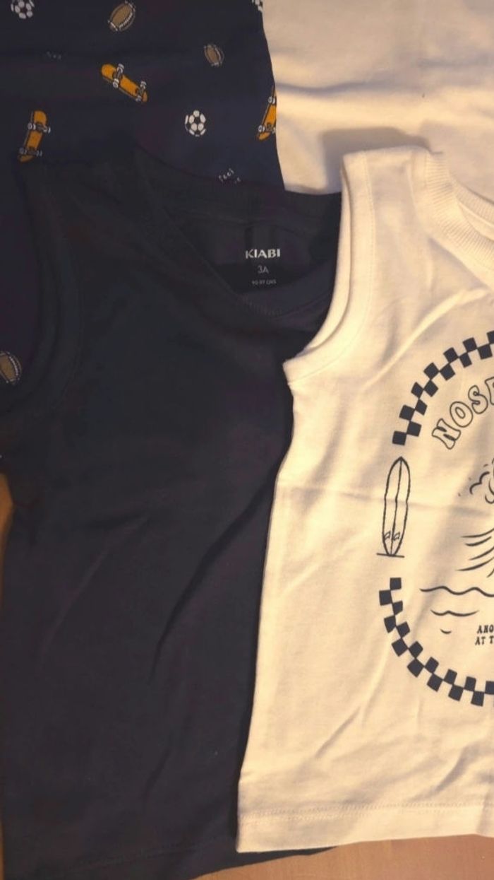 (Neufs non portés)🏷🥰💙 lot maillots de corps /débardeurs 36mois/3ans garçon 🥰💙 - photo numéro 8