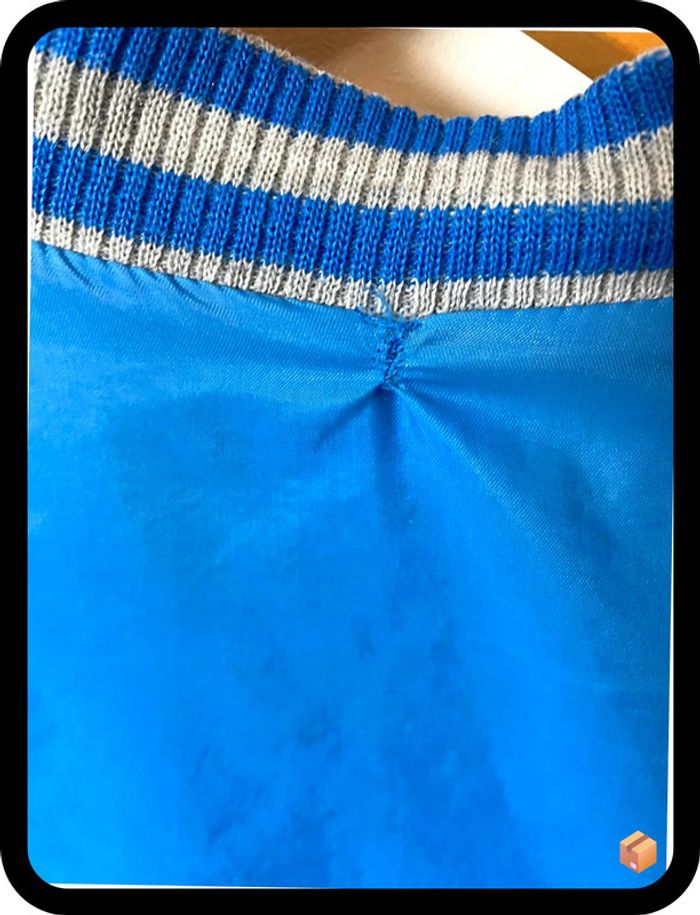 Blouson léger réversible Adidas Originals – Taille 174 – Gris & Bleu – Vintage fabriqué en France - photo numéro 8