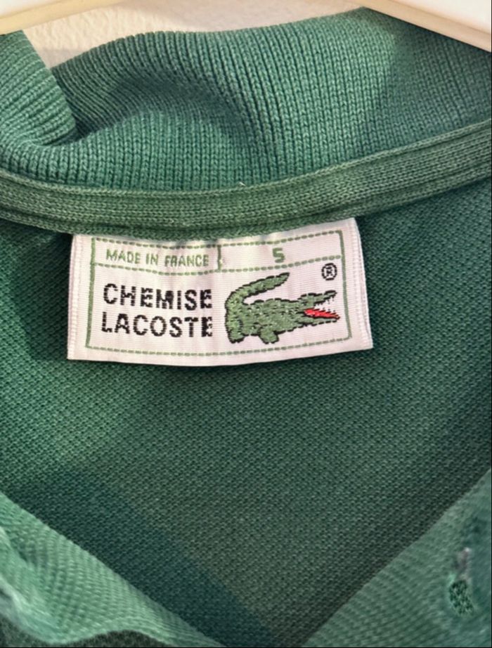 Polo Lacoste T5 vert - photo numéro 3