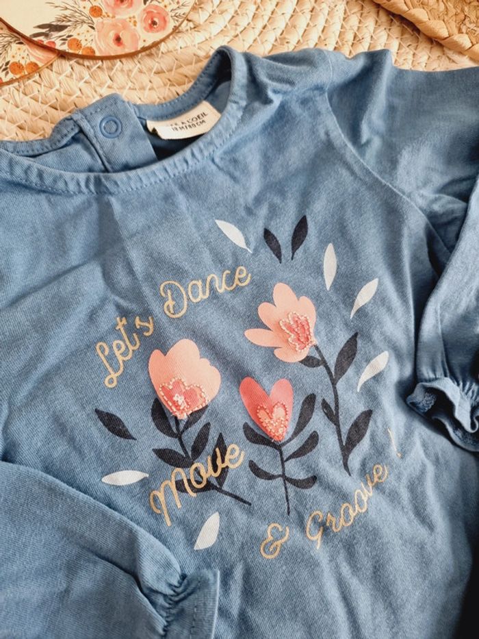 Robe tee-shirt marine 18 mois fille - photo numéro 2