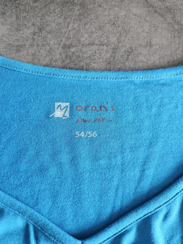 Tunique fluide débardeur femme grande taille - Taille 54/56 - Moran's - Turquoise - photo numéro 2