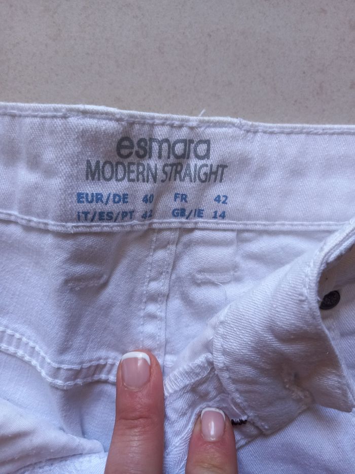 Mini short style jean blanc T42 - photo numéro 3
