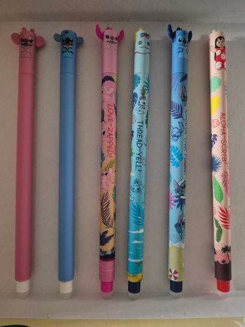 Lot stylos effaçables stitch disney