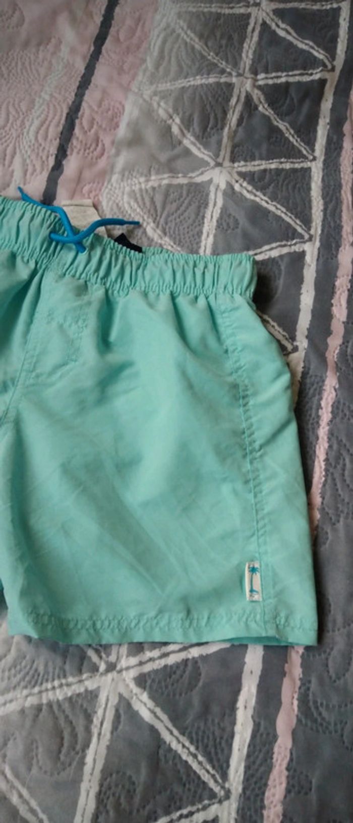 Short de bain turquoise garçon 12 ans kiabi - photo numéro 4