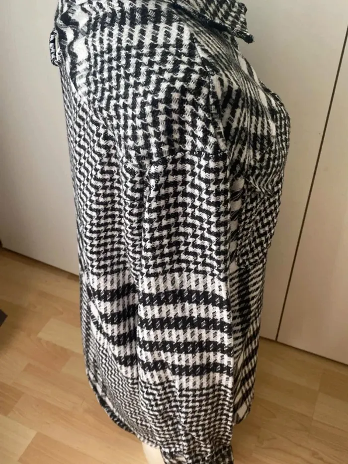 Veste chemise légère oversize carreaux/pied de poule 36 Amisu - photo numéro 6