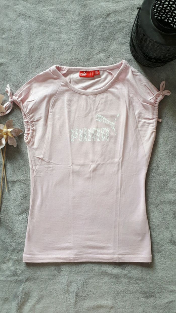 🌸 Sublime Tshirt rose Puma, taille 36, en très bon état.