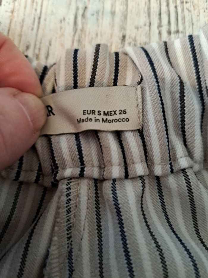 Short à rayures & poches et ceinture nouée - photo numéro 4