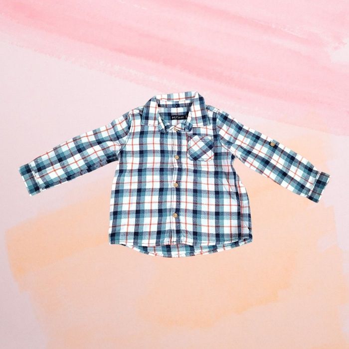 Chemise à carreaux In extenso 92cm - photo numéro 2