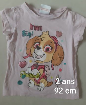 tee-shirt manches courtes fille - Stella Pat Patrouille - 2 ans - 92 cm