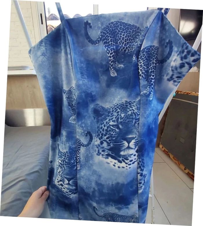 Robe Guépard bleue