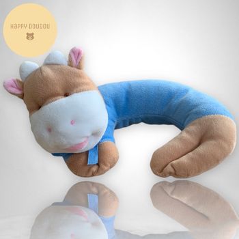 doudou peluche Cale tête vache pour bébé A72
