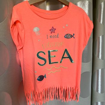 Tee shirt à franges