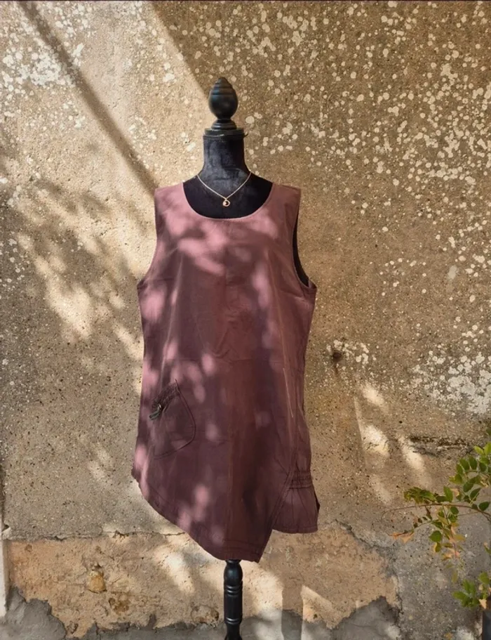 Tunique Neslay Marron Coton T.42