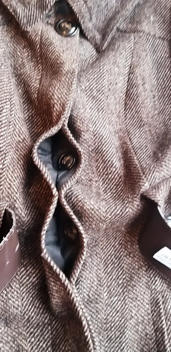 Manteau Laine Zara 42 - photo numéro 3