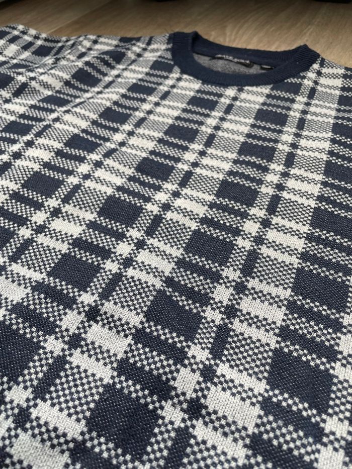 Pull Brave Soul  à carreaux bleu marine Taille S | Style chic & tendance - photo numéro 6