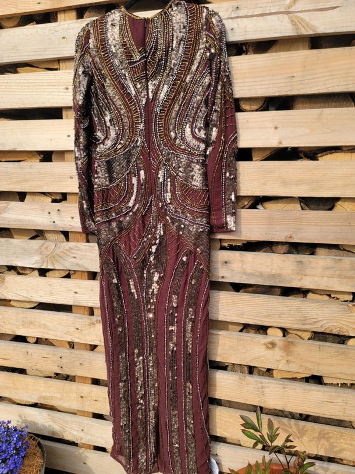Robe Asos design - Robe droite longue entièrement ornementée à manches longues - Valeur 183€ - photo numéro 5