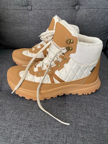 Chaussures de randonnée chaudes et imperméables femme, NH500 Mid Qlt beige