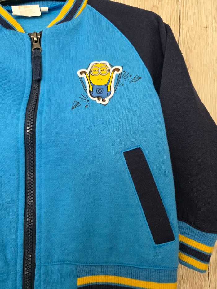 GILET GARÇON MINIONS MINIONS BLEU TURQUOISE /BLEU MARINE 3ANS MARQUE DESPICABLE ME MINIONS MADE - photo numéro 4