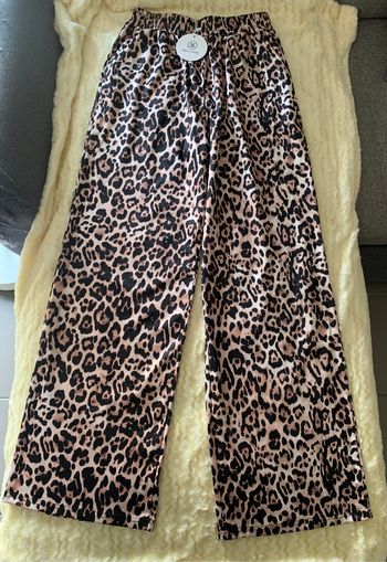 Pantalon large léopard