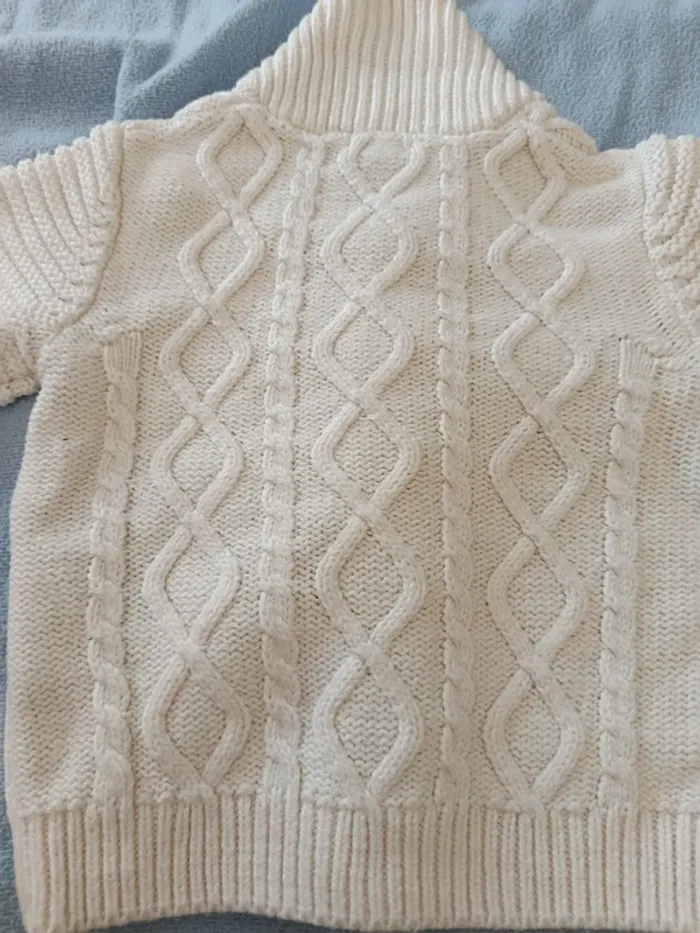 Gilet Blanc Kiabi 18mois porte 1fois - photo numéro 7