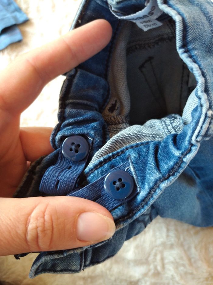 Ensembles (2 tee shirt manches longues et courtes +pantalon jeans) Garçon 3/6 mois - photo numéro 13