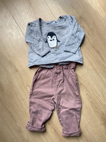 Tenue pull en cachemire Bout’chou et jean rose Kiabi