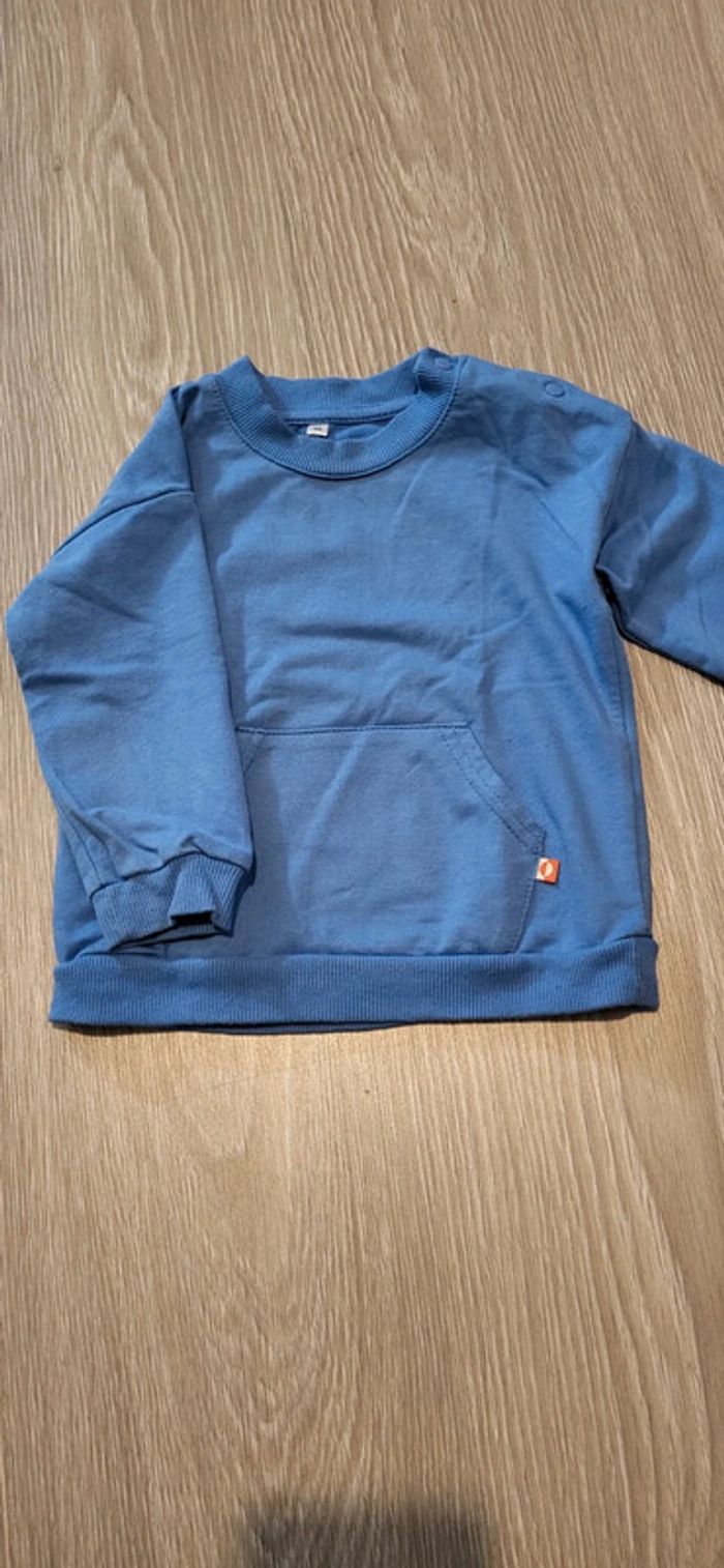 Sweat bleu léger neuf 18 mois - photo numéro 2