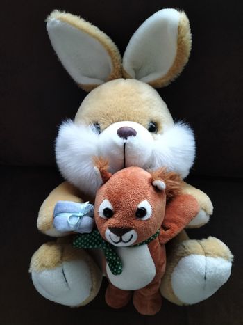 Très jolie peluche lapin