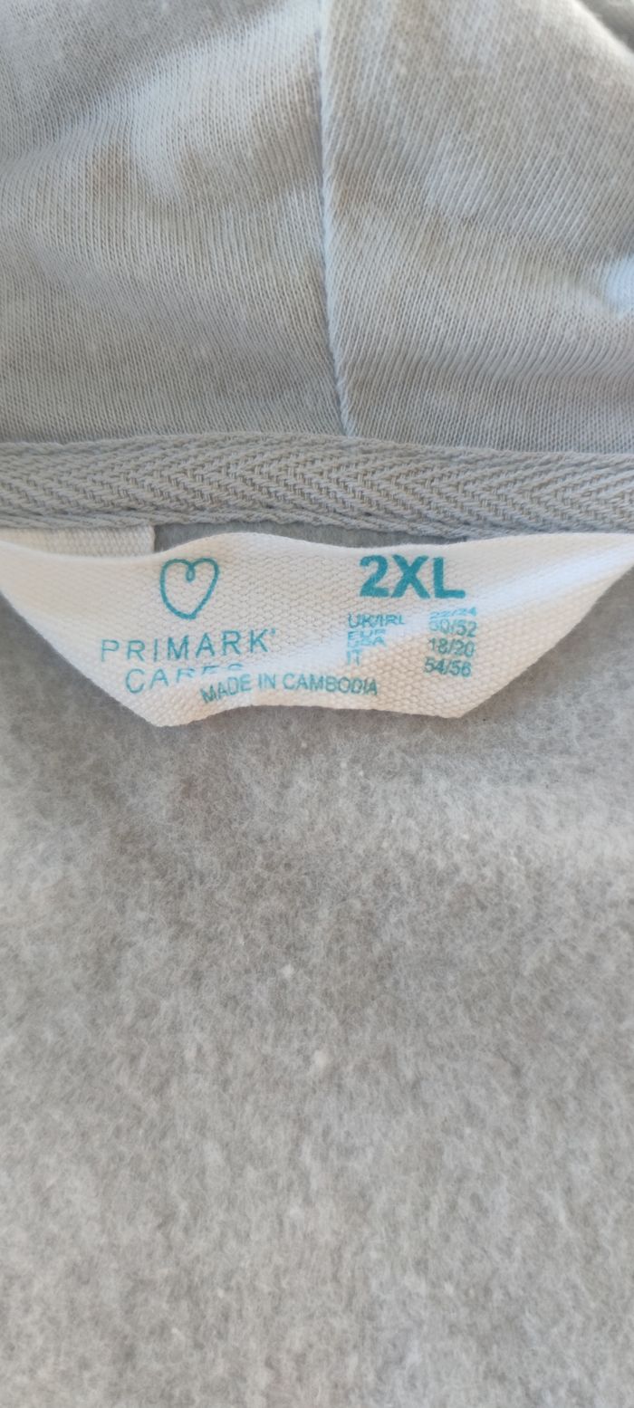 Sweat à Capuche Zippé Homme Primark - Gris Clair - Taille XXL - TBE - photo numéro 6