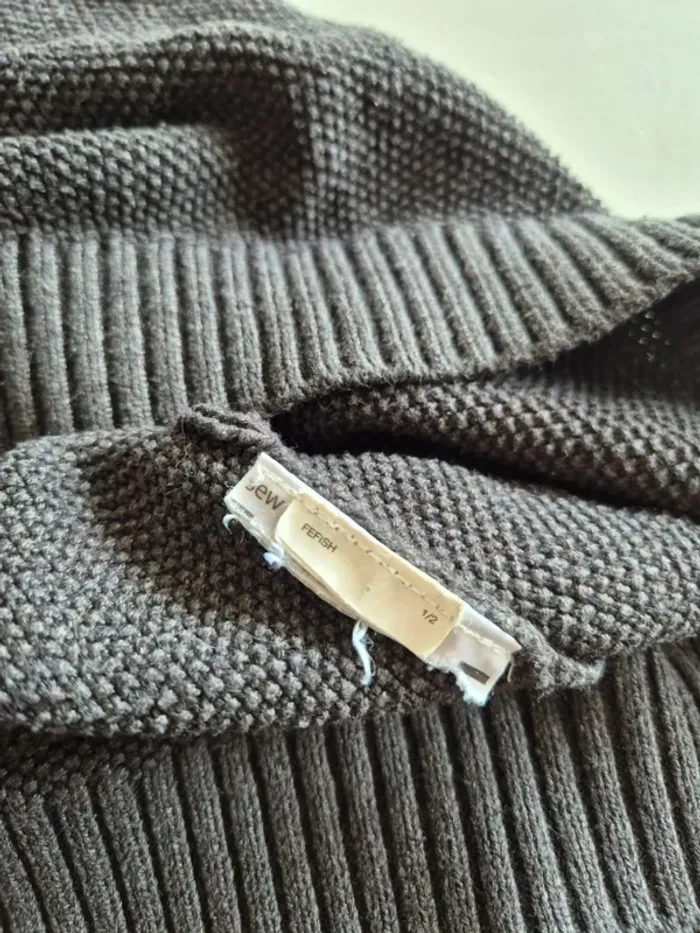 Pull CELIO  taille M maille nid d'abeille col avec fermeture - photo numéro 7