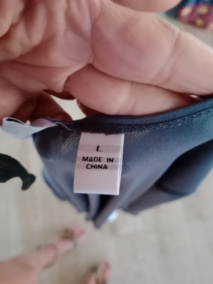 Robe portefeuille  taille L gris foncé c87 - photo numéro 10