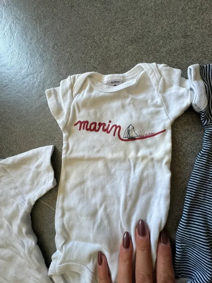 Lot de 7 bodys manches courte garçon 3 mois - photo numéro 5