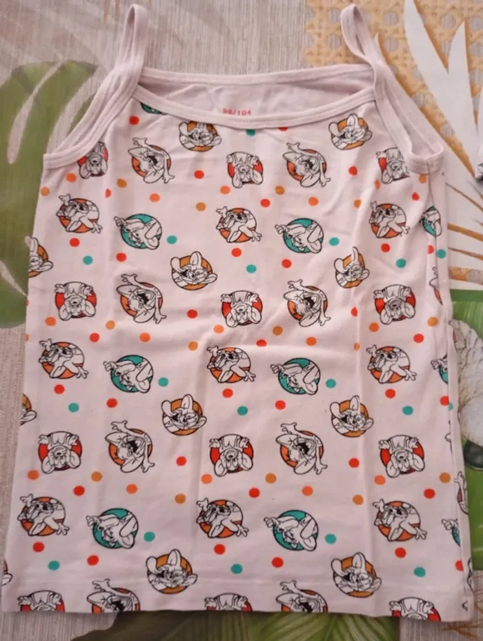 Lot de 10 maillots de corps à petites bretelles Tom et Jerry taille 98/104 - photo numéro 5