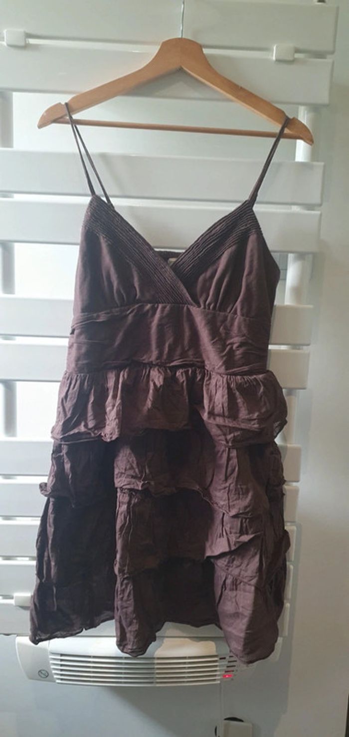 Robe Marron à volants