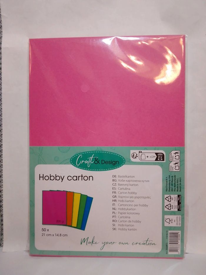 Papier cartonné A5 multicolore x50