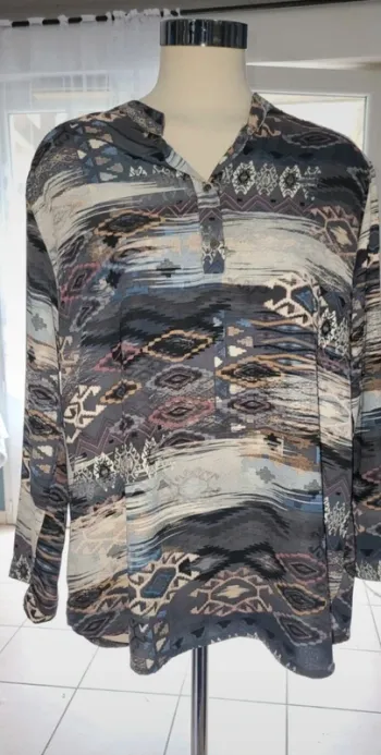 Blouse fluide imprimé ethnique – Taille 42/44