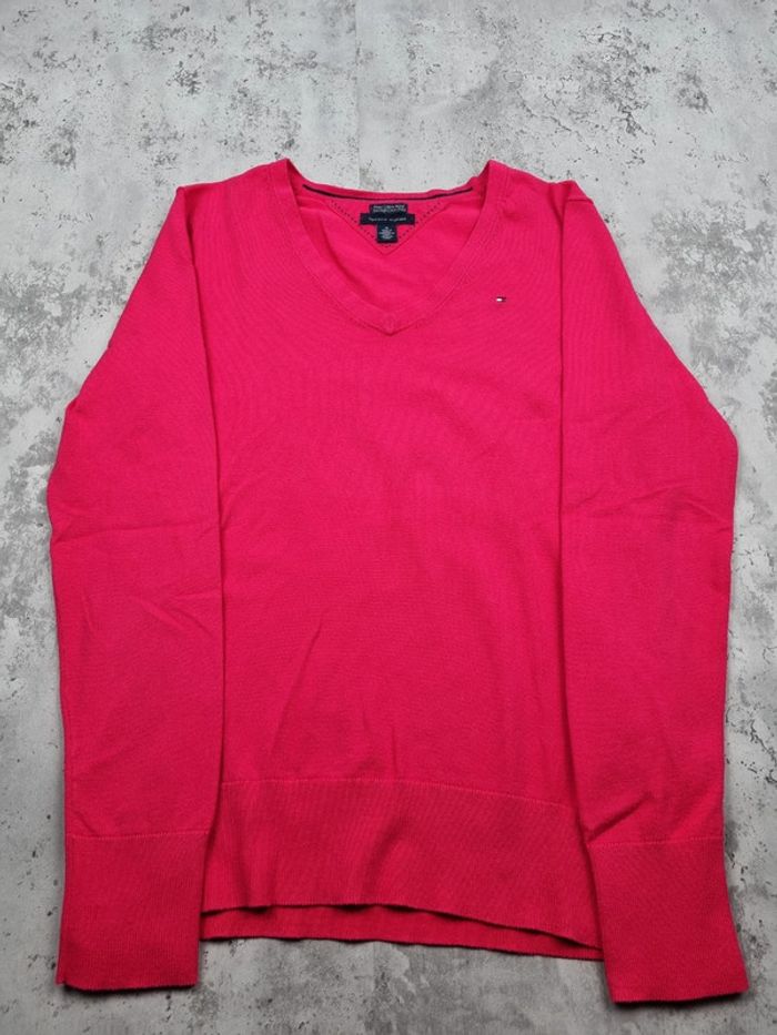 Pull col V Tommy Hilfiger fuchsia, M Femmes - photo numéro 3