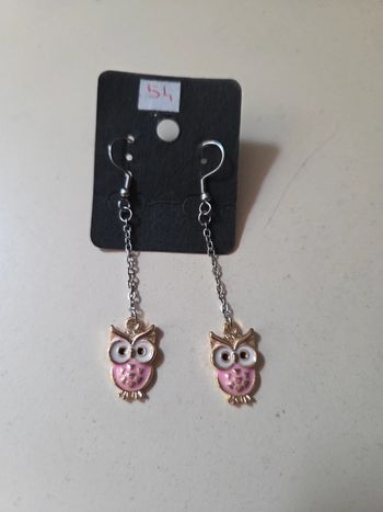 Boucles d oreilles acier inoxydable chouettes