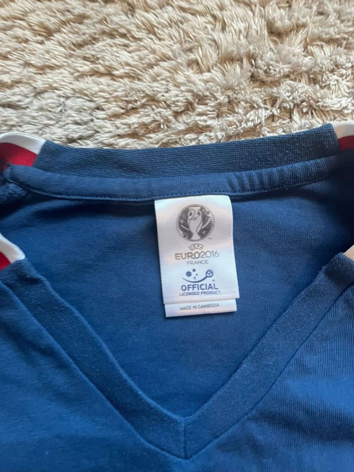 Tee shirt homme vintage Adidas Euro 2016 / Bleu / M / Très bon état - photo numéro 8