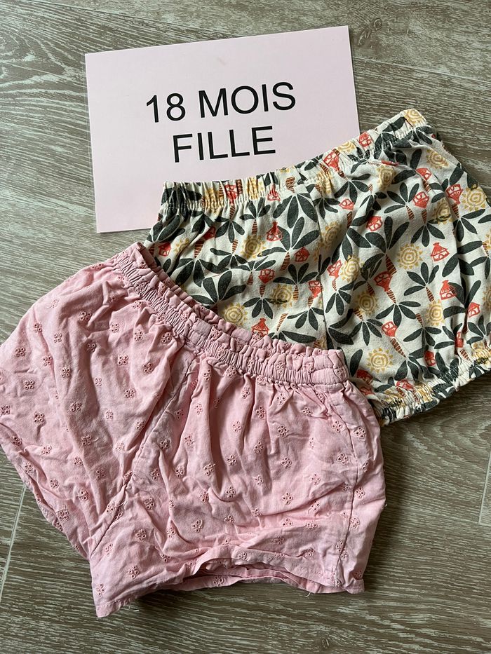 Lot shorts Fille 18 mois