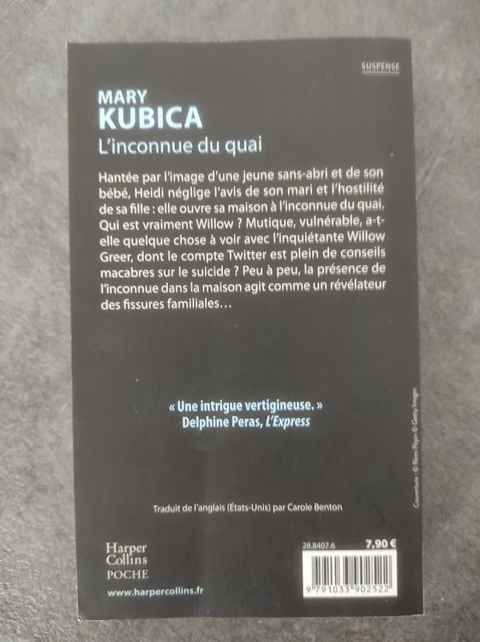 L'inconnue du quai Mary Kubica Harper Collins Poche 2018 - photo numéro 3