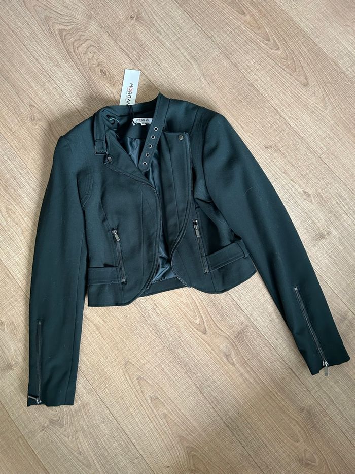 Veste courte verte foncée neuve Morgan taille 40 (valeur 80€) - photo numéro 7