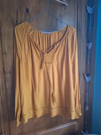 Blouse bohème moutarde