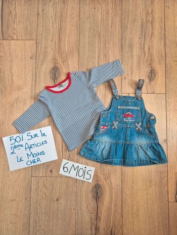 Ensemble lee cooper robe en jean et haut manche longue