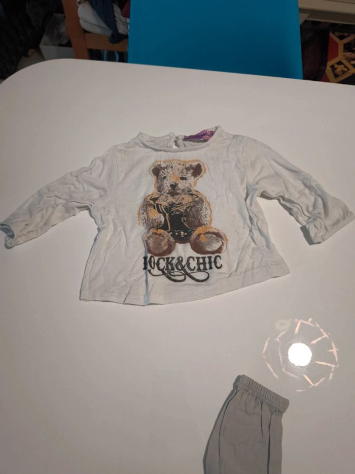 Lot Tshirt manche longue et sous pull 6 mois fille - photo numéro 12
