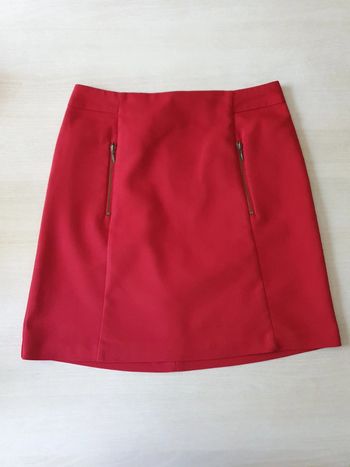 Jupe trapèze rouge - Camaïeu - Taille 34