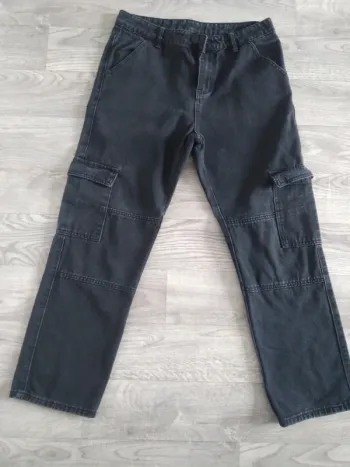 Pantalon noir cargo enfant taille s