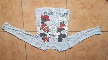 T shirt fille Mickey-Minnie 3-4 ans gris Disney