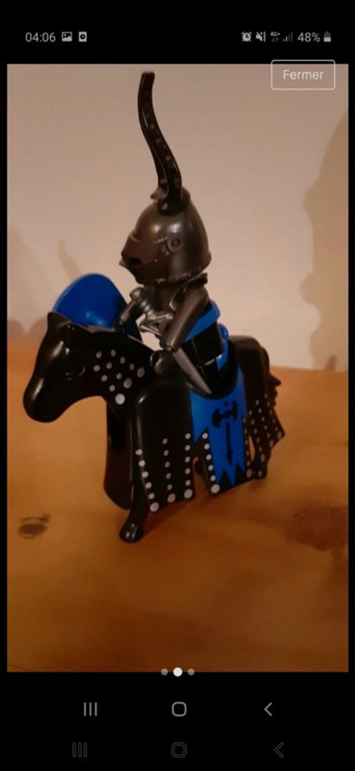 Playmobil chevalier bleu - photo numéro 2